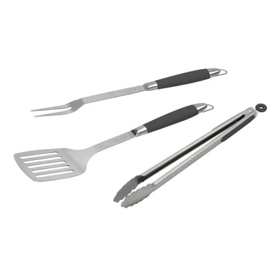 Set Barbecue BBQ Pepe Noir Avec Fourchette, Pince Et Spatule Barbecook - Photo 1/2