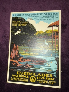 Postkarte, Ranger Naturalist "EVERGLADES NATIONAL PARK" Vintage farbig ummantelt - Bild 1 von 3