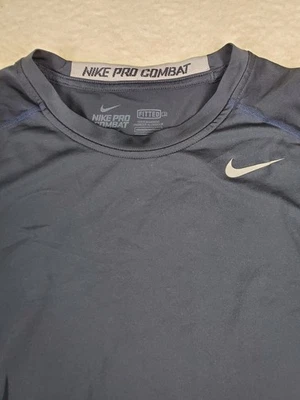 Camisa Nike Pro Combat Dri-Fit Core 2.0 Negra Ajustada Manga Corta Grande 449787 Foto 1 de 4