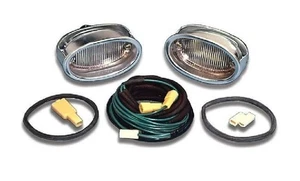 57 1957 Chevy Rear Bumper Back Up Light Kit Set Assembly with Wiring - Picture 1 of 1