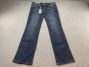 7 For All Mankind Jeans Womens 30 Flare Leg Blue A Pocket Studded Stretch USA - Picture 1 of 18