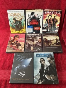 Jamie Foxx 8 DVD Lot Django Unchained Baby Driver Robin Hood Jarhead Stealth Ray - Picture 1 of 8