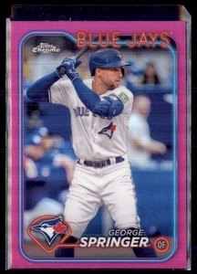 2024 Topps cromo rosa refractor George Springer Toronto Blue Jays #134 - Imagen 1 de 2