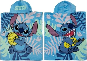 Lilo and Stitch Disney Poncho Swimming Hooded Towel Blue Robe 115cm x 50cm - Picture 1 of 5