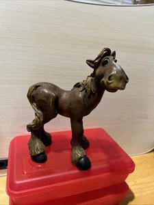 Vintage Elmer Horse Figurine Standing Unmarked Unbranded  4” - Picture 1 of 13