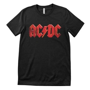 Officially Licensed AC/DC - Distressed Logo Mens T-Shirt - Picture 1 of 2