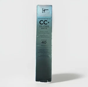 It Cosmetics CC+ Oil-Free Matte Poreless Finish Full Coverage Cream SPF 40 Tan - Picture 1 of 2