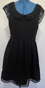 Ladakh Size 10 Womens Lace Dress Navy Short Sleeve Party/Cocktail 100% Polyester - Picture 1 of 9