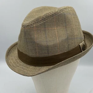Goorin Brothers Fedora Hut MEDIUM beige kariert Hahnentritt klassisch lässig Miami - Bild 1 von 9