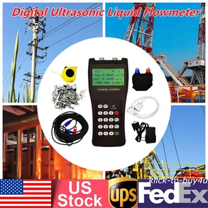 TDS-100H Digital Ultrasonic Liquid Flowmeter Handheld Flow Meter DN50-700 M2 - Picture 1 of 24