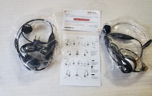Arama 2 Pack PTT USB Noise-Cancelling Headset w/ Mic New - Picture 1 of 3