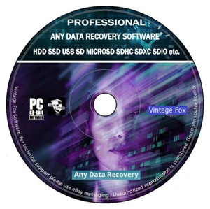 Any Data Recovery Restore Undelete HDD SSD USB SD Professional Software PC DVD + - Picture 1 of 4