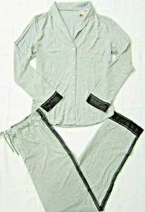 Victoria Secret Heavenly soft Modal PAJAMA SET PJ NEW XL L S pants long black - Picture 1 of 13