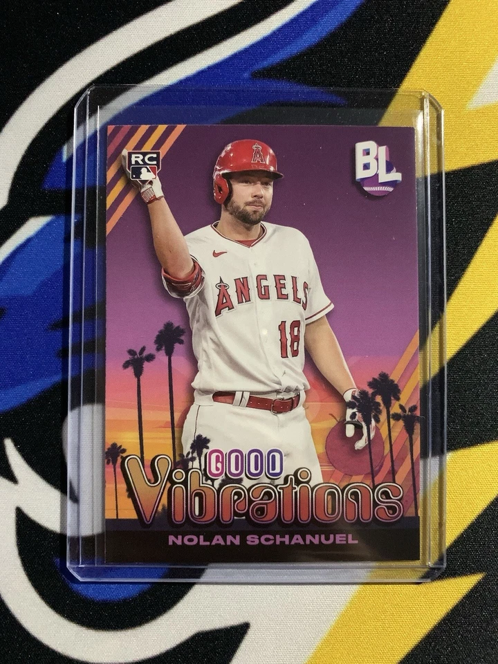 Nolan Schanuel 2024 Topps Big League #GV-21 Good Vibrations Rookie RC Angels - Image 1 of 1