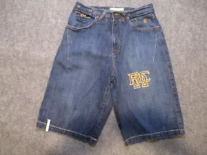 Vintage Rocawear Shorts Men's 30 Blue Jorts Baggy 90s Hip Hop Y2K 13in - Picture 1 of 14
