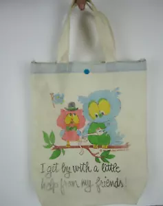 Borsa vintage Dan-Dee gufi la cavo con un piccolo aiuto dai miei amici rosa blu - Foto 1 di 10