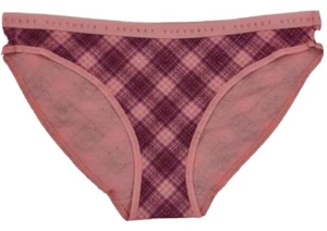 Victoria's Secret Women's Bikini Panty Pink Checkered - 2i In Pack M - Picture 1 of 6