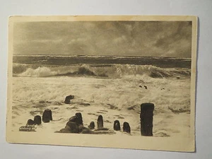 Westerland - Sylt - 1948 - Brandung an der Buhne / AK - Bild 1 von 1