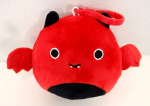 Squishmallows Dante Bat Clip On Red & Black Plush 3.5" Devil Tail 2020 - Picture 1 of 5