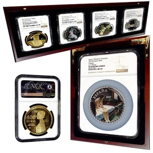 2017 Museum Treasures of Spain Series V Gold & Silver NGC Proof Set w+Cases+COAs - Picture 1 of 12