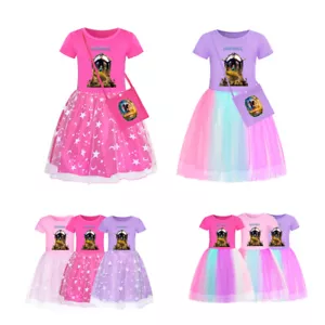 Girls Princess Snow White Rainbow Stars Tutu Skirts Birthday Party Fancy Dress - Picture 1 of 48