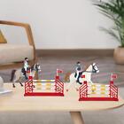 3 Piece Horse and Rider Play Set, Equestrian Toy Set with Rider Horse and Fence
