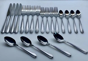 SILBERBESTECK ~ ONEIDA DYLAN KOMPLETT 4-TEILIGES PL-SET = 20-TEILIG ~ MESSER GABEL LÖFFEL SEHR GUTER ZUSTAND - Bild 1 von 8