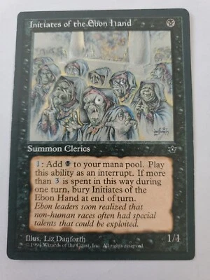 MTG Magic The Gathering Card Initiates of the Ebon hand Summon Clerics Black  - Image 1 of 2