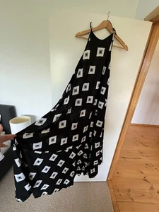 Vintage Carla Zampatti geometric print Maxi Dress size 12 - Picture 1 of 3