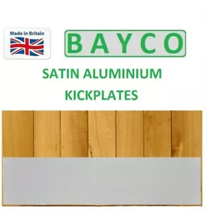PTOTECTION PLATE FOR DOORS WITH FIXINGS FOR TIMBER DOOR SATIN ALUMINIUM - Picture 1 of 6