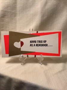 Vintage Hallmark Valentines Reminder Card- Wall Hanging - Picture 1 of 4