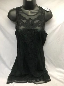 Women New Forever 21 Black/Green Lace top Size Small Clothing - Picture 1 of 11