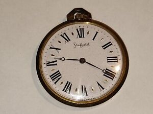 1940s/50s SHEFFIELD SWISS MADE A1 17J THIN 6S POCKET WATCH-WORKS WELL-5 DAY N/R
