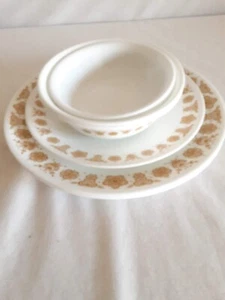 Corelle Farfalla Oro Ricambio Pranzo Insalatiera Piattini Zuppa Dessert Ciotole - Foto 1 di 3