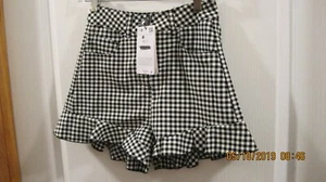 BSKGIRL ROCK/SHORTS SCHWARZ-WEISS KARIERT SO SÜSS GR. XS. - Bild 1 von 5