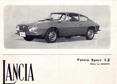 Catalogue brochure Lancia Fulvia / Flavia / Flaminia 1967 Japon Japan Foto 1 de 2