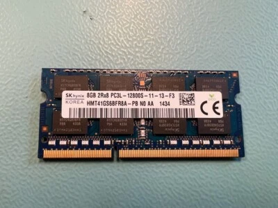 SK HYNIX HMT41GS6BFR8A-PB 8GB 2Rx8 DDR3 PC3L-12800S SO-DIMM RAM - Image 1 of 2
