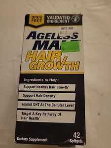 2 Box Of Ageless Male Hair Growth Dietary Supplement 42 Softgels Jun/2025 - Picture 1 of 2