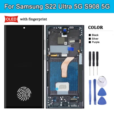 OLED For Samsung Galaxy S22 Ultra 5G S908 5G LCD Display Touch Screen Digitizer - Bild 1 von 4