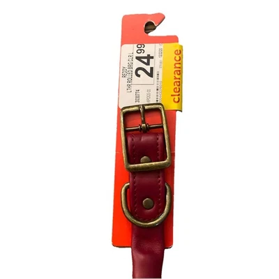 Reddy Maroon Leather Dog Collar, Large By: Reddy - Image 1 of 3