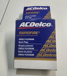 2 Packs of 4 AC Delco Rapid Fire 1 Spark Plugs 19307139 NEW - Picture 1 of 4