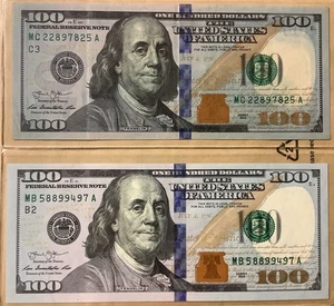 2013 ☆ $100 Dollar BILL Note ☆ Print Error Darker ☆ Reverse Visible From Front - Picture 1 of 13