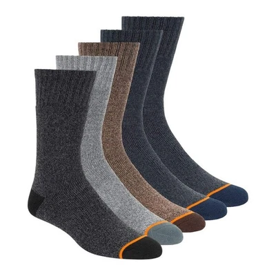 Men's 5 Pack Thermal Crew Socks, Assorted, 10-13 - Image 1 of 4