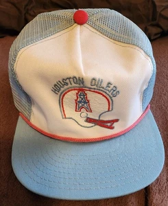 Vintage Houston Oilers Mesh Trucker Mütze S-M NFL Sports Specialties Helm Logo - Bild 1 von 3