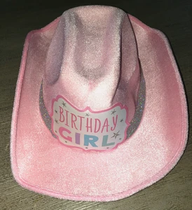 NIÑA DE CUMPLEAÑOS Pies de terciopelo rosa SOMBRERO DE VAQUERA HALLOWEEN JUEGO DE SIMULACIÓN talla única ¡BONITO! - Imagen 1 de 2