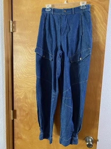 Neu mit Etikett Parker Damenjeans Größe 2 KLASSISCH BLAU DENIM BOOTCUT CARGOHOSE - Bild 1 von 7