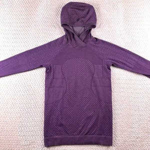 Lululemon Rest Less Hoodie Womens 6 Running Athletic Base Layer Purple Patchwork - Picture 1 of 10