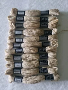 Vintage set of 11 100% Wool Tapestry Yarn Skeins DMC Laine tapisserie New #7492 - Picture 1 of 2