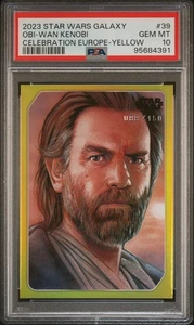 Obi-Wan Kenobi 2023 Star Wars Galaxy Celebration Europe Yellow /150 #39 PSA 10 - Picture 1 of 2