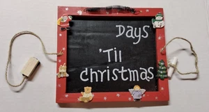 Christmas Chalkboard Christmas Count Down Days Til Message Sign - Picture 1 of 5